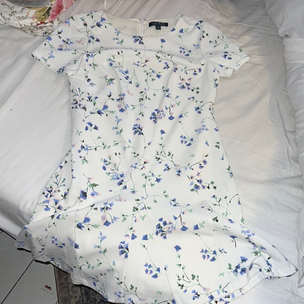White floral print Ralph Lauren dress